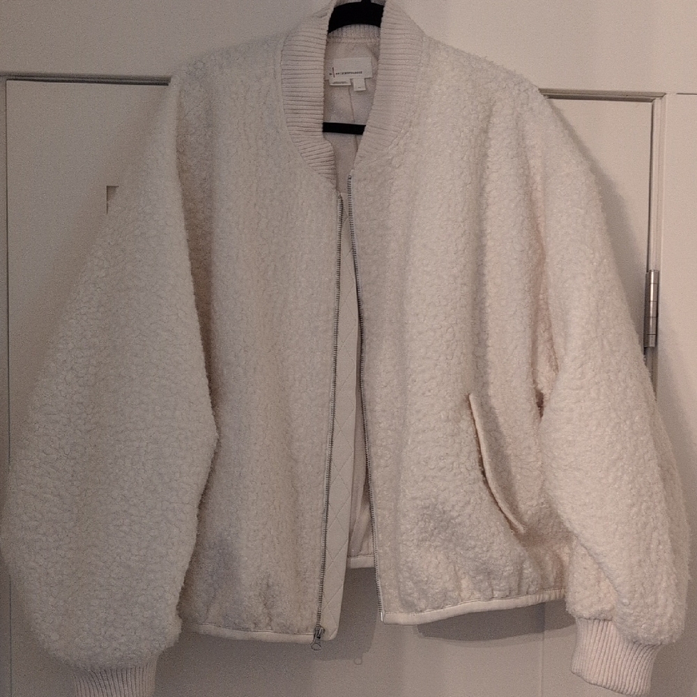 Anthropologie Cream Teddy Jacket
